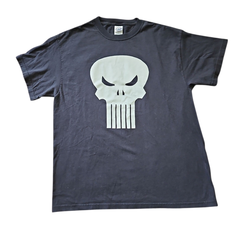Vintage Punisher T-shirt mens L 100% cotton Black.